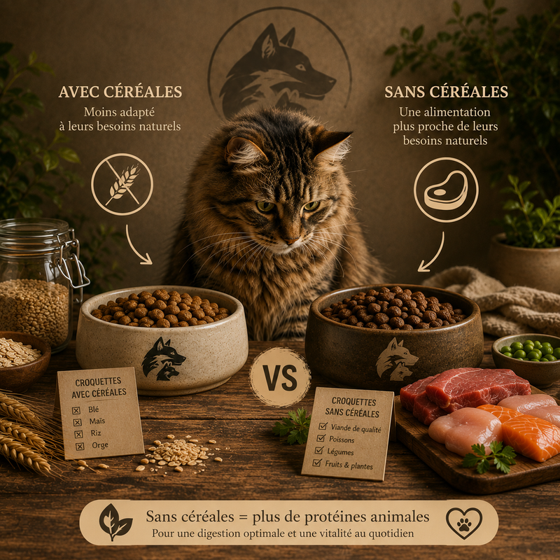 Sans céréales pour chat : utile ou marketing ?