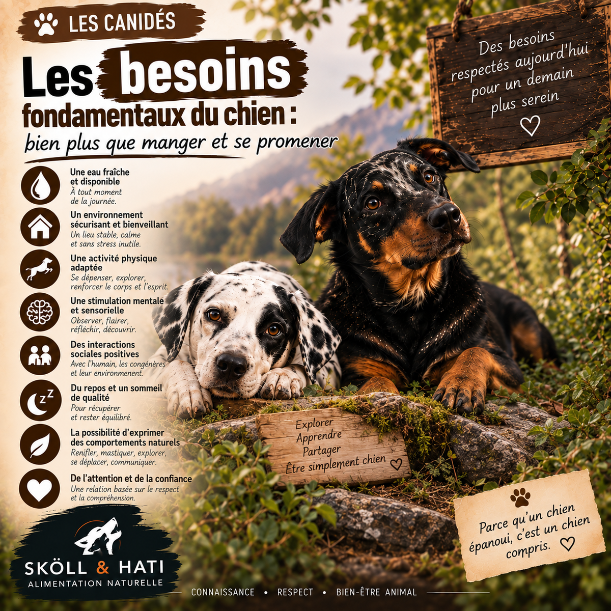 Les besoins fondamentaux du chien : bien plus que manger et se promener