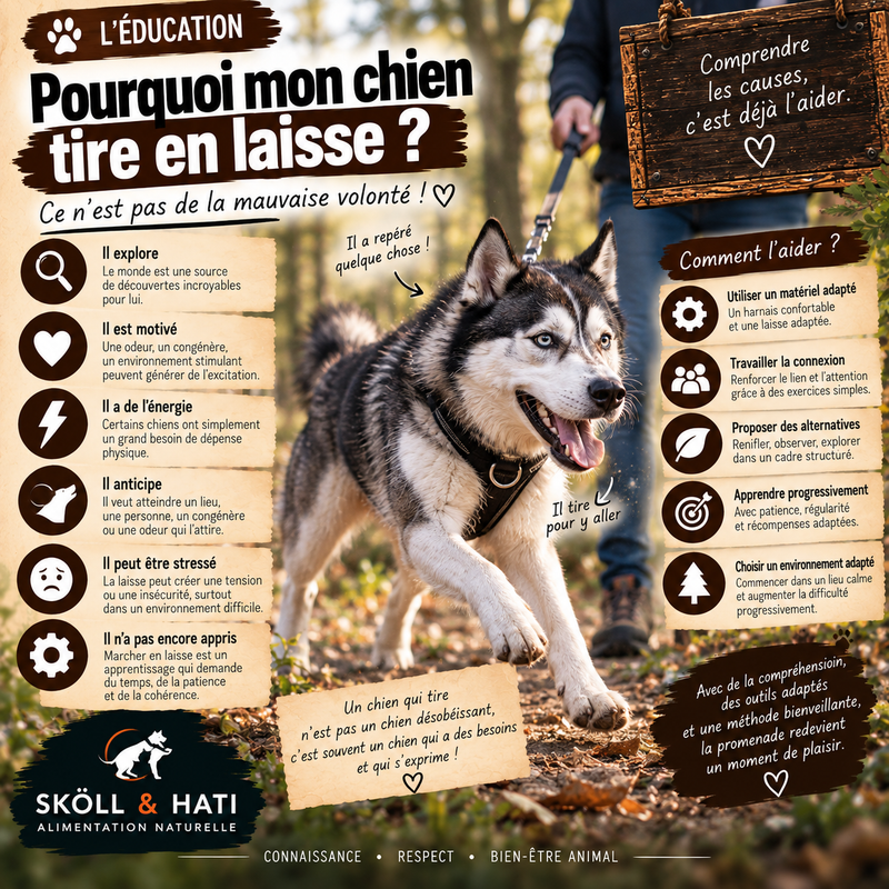 Pourquoi mon chien tire en laisse ? Comprendre avant de travailler la marche