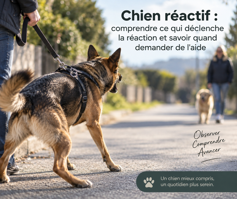 Chien réactif : comprendre ce qui se passe avant de vouloir corriger