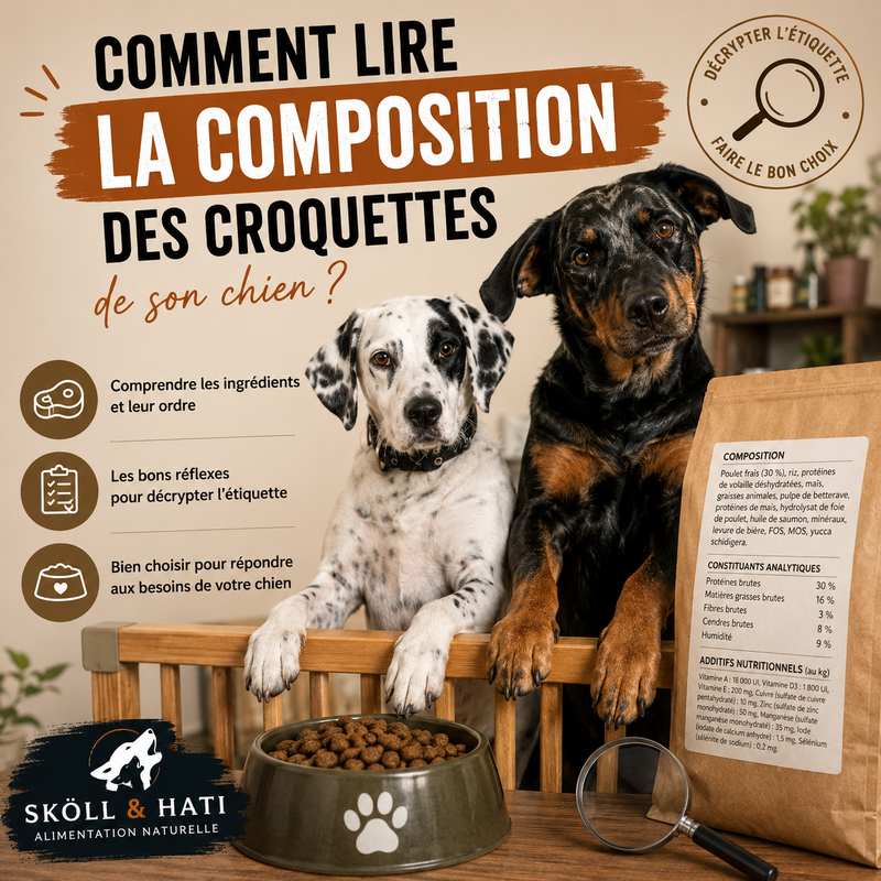 Comment lire la composition des croquettes de son chien ?