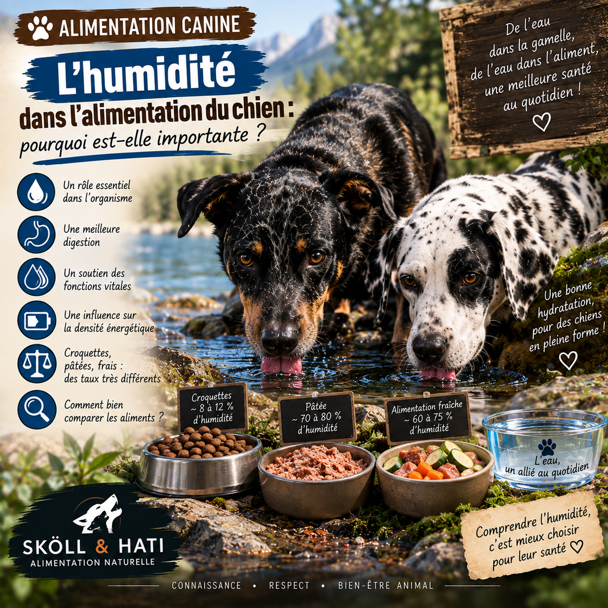 L’humidité dans l’alimentation du chien : pourquoi est-elle importante ?