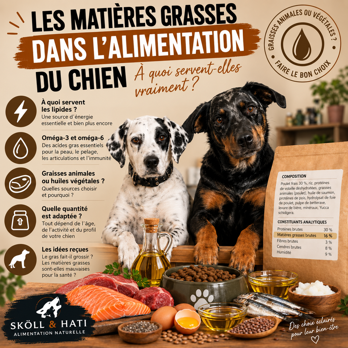 Les matières grasses dans l’alimentation du chien : à quoi servent-elles vraiment ?
